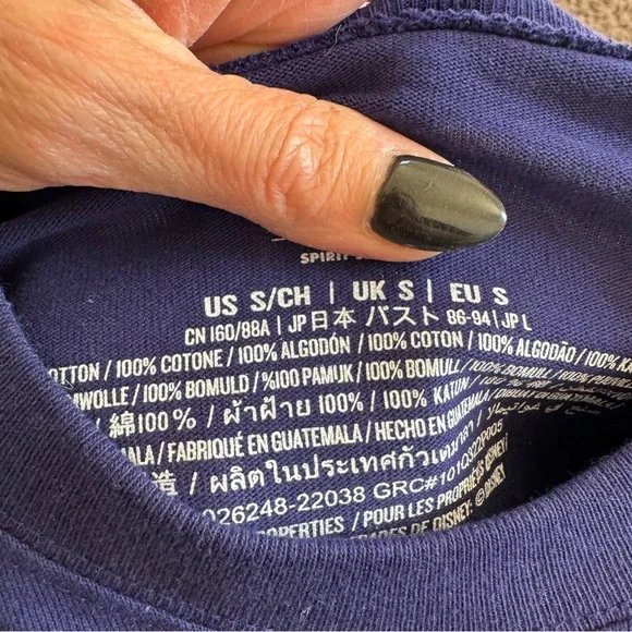 Disney World Spirit Jersey Purple Dolman Sweatshiet Crew Neck Oversized Cotton S - Picture 6 of 10